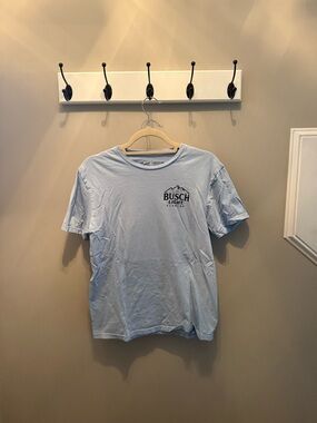 Men’s Light Blue Busch Light Fishing T‑Shirt